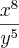 \frac{{x}^{8}}{{y}^{5}}