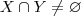 X\cap Y \neq \varnothing