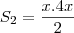 S_2 = \frac{x . 4x}{2}