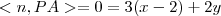 <n,PA>=0=3(x-2)+2y
