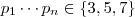 p_1 \cdots p_n \in \{3,5,7\}