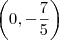 \left(0,-\dfrac{7}{5}\right) \left(0,-\dfrac{7}{5}\right)