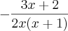 -\frac{3x+2}{2x(x+1)}