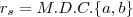 r_{s} = M.D.C. \{a,b\} r_{s} = M.D.C. \{a,b\}