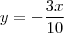 y=-\frac{3x}{10}