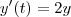 y'(t) = 2y