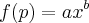 f(p)=a{x}^{b}