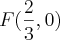F(\frac{2}{3},0)
