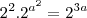 2^2.2^{a^2}=2^{3a}