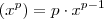 (x^p)\right=p\cdot x^{p-1} (x^p)\right=p\cdot x^{p-1}