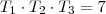 T_1 \cdot T_2 \cdot T_3 = 7