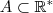 A \subset\mathbb{R}^*