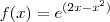 f(x)=e^{(2x - x^2)}