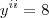 y^{ii}=8
