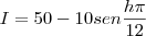 I = 50 - 10sen\frac{h\pi}{12}