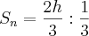 S_n = \frac{2h}{3}:\frac{1}{3} S_n = \frac{2h}{3}:\frac{1}{3}