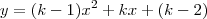 y=(k-1)x^2+kx+(k-2)