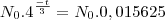 N_0 . 4^{\frac{-t}{3}} = N_0 . 0,015625