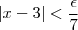 ~~|x-3|<\dfrac{\epsilon}{7}