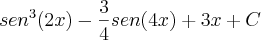 {sen}^{3}(2x)-\frac{3}{4}sen(4x)+3x+C