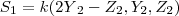 {S}_{1} = k ({2Y}_{2} - {Z}_{2}, {Y}_{2}, {Z}_{2}) {S}_{1} = k ({2Y}_{2} - {Z}_{2}, {Y}_{2}, {Z}_{2})