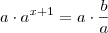 a \cdot a^{x+1} = a \cdot \frac{b}{a}