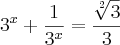 {3}^{x}+\frac{1}{{3}^{x}}=\frac{\sqrt[2]{3}}{3}