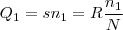 Q_1 = s n_1 = R \frac{n_1}{N}