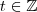 t\in\mathbb{Z}