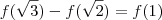 f(\sqrt{3})-f(\sqrt{2})=f(1)