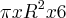 \pi x{R}^{2}x6