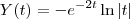 Y(t) = -e^{-2t}\ln |t|