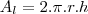 A_l=2.\pi.r.h A_l=2.\pi.r.h