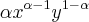 \alpha{x}^{\alpha-1}{y}^{1-\alpha}