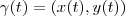 \gamma (t) = (x(t),y(t))