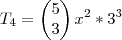 T_{4}=
\begin{pmatrix}
   5  \\ 
   3 
\end{pmatrix} x^{2}*3^3