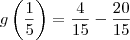 g\left(\dfrac{1}{5}\right)=\dfrac{4}{15}-\dfrac{20}{15}