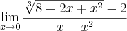 \lim_{x\rightarrow0} \frac{\sqrt[3]{8-2x+{x}^{2}}-2}{x-{x}^{2}}