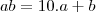 ab = 10.a + b