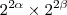 2^{2 \alpha} \times 2^{2 \beta}