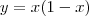 y= x(1-x)