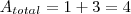 A_{total}=1+3=4