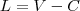L = V - C