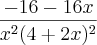 \frac{-16-16x}{{x}^{2}(4+2x)^2} \frac{-16-16x}{{x}^{2}(4+2x)^2}