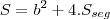 S=b^2+4.S_{seg} S=b^2+4.S_{seg}