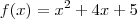 f(x)=x^2+4x+5