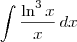 \int \frac{\ln^3 x}{x} \,dx