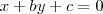 x+by+c=0 x+by+c=0