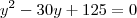 y^2-30y+125=0