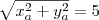 \sqrt{x_a^2 + y_a^2} = 5